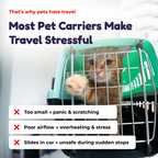 Set4Pets carrier with travel kit: water bottle, bowl, leash — green
