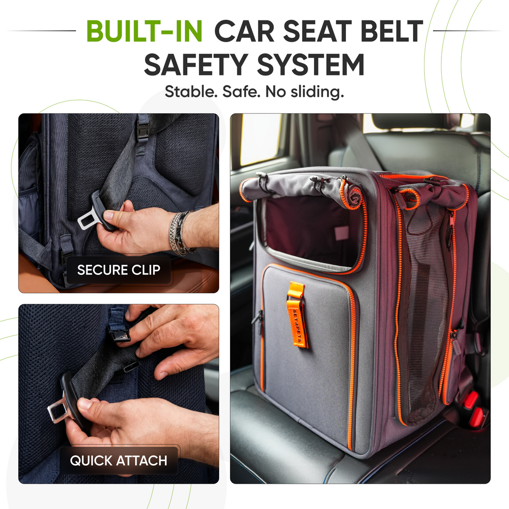 Set4Pets Car Safety Carrier — Safety Orange