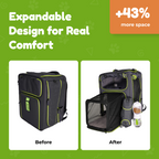Set4Pets expandable cat backpack carrier side view — green