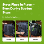 Set4Pets cat carrier expanded +43% more space — green