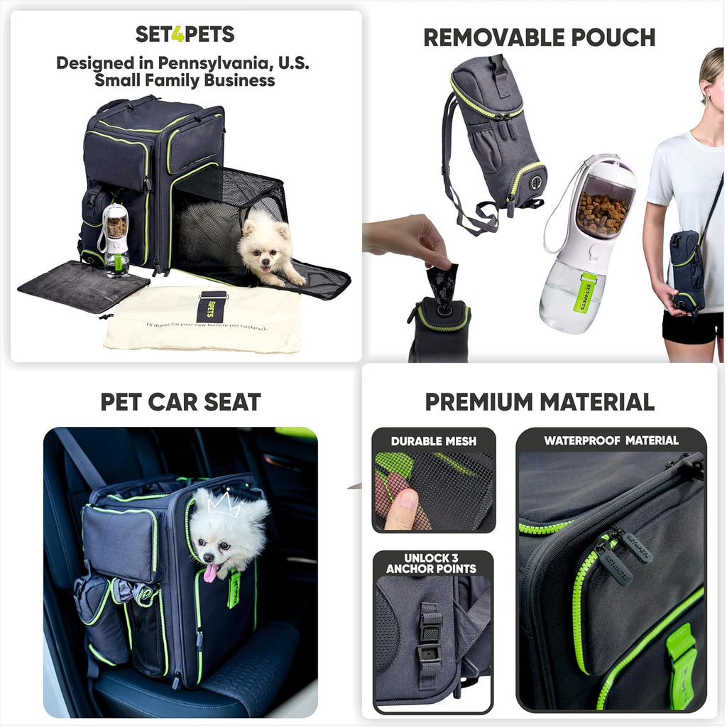 Premium Pet Backpack Carrier for Cats & Small Dogs | Set4Pets