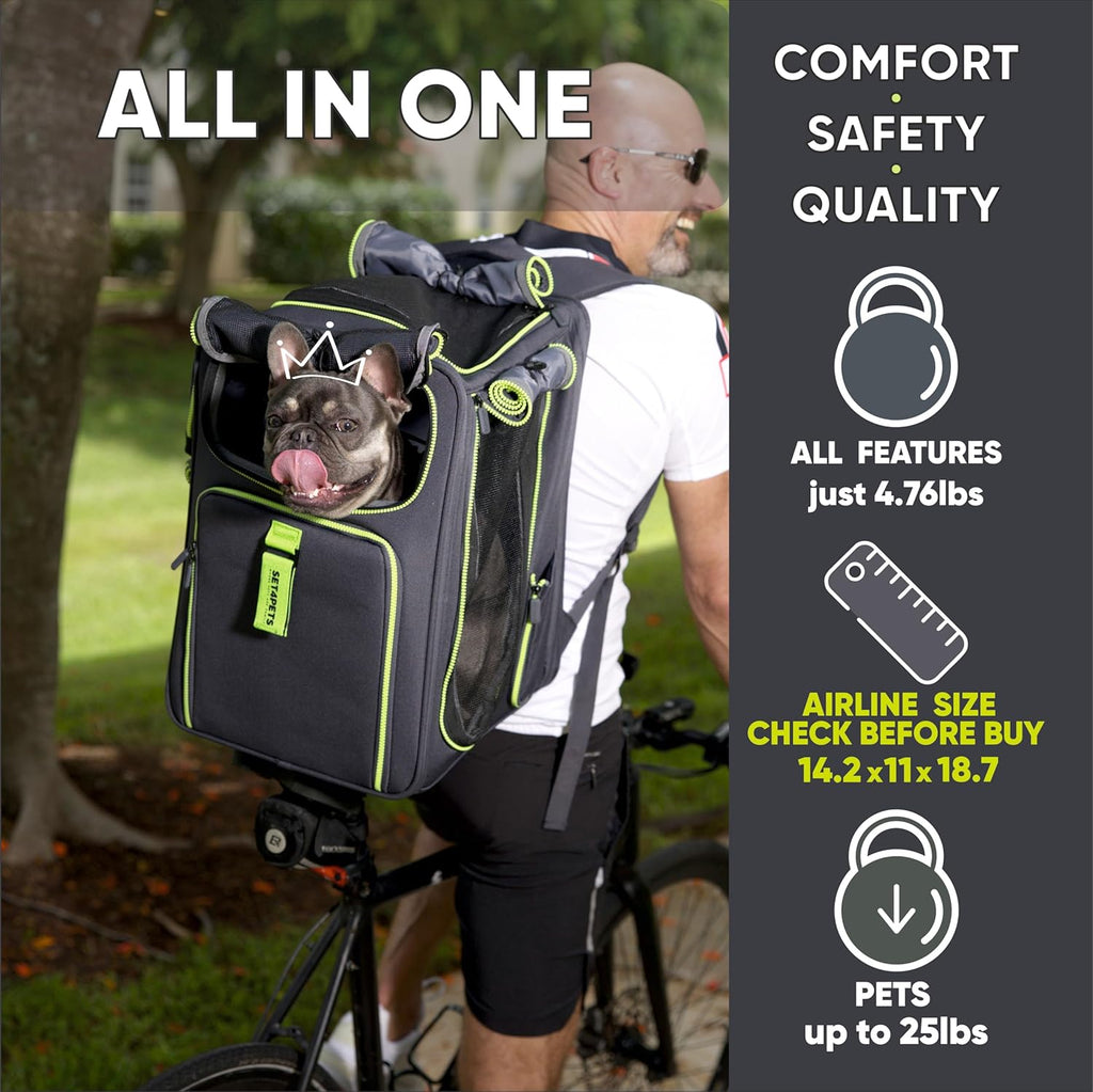 Premium Pet Backpack Carrier for Cats & Small Dogs | Set4Pets