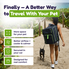 Set4Pets cat carrier top entry mesh window — green