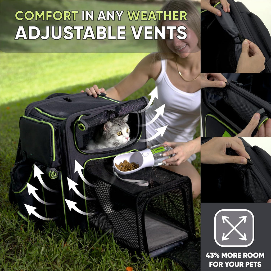Premium Pet Backpack Carrier for Cats & Small Dogs | Set4Pets